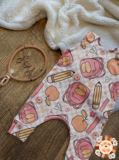 Back to School Seamless Pattern-Girly Sublimation Digital Design Download-back to school sublimation, retro seamless pattern, boho designs