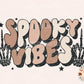Spooky Vibes PNG-Halloween Sublimation Digital Design Download-spooky season png, skeleton png, ghost png, boho Halloween png, fall designs