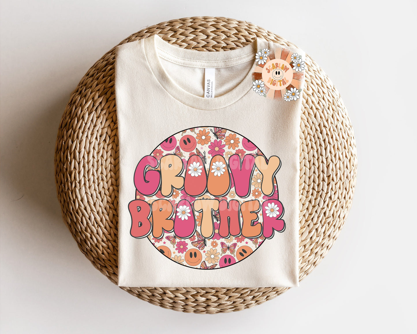 Groovy Brother Hippie PNG-Sublimation Instant Digital Design Download, hippie sublimation, retro png design, groovy sublimation, brother png