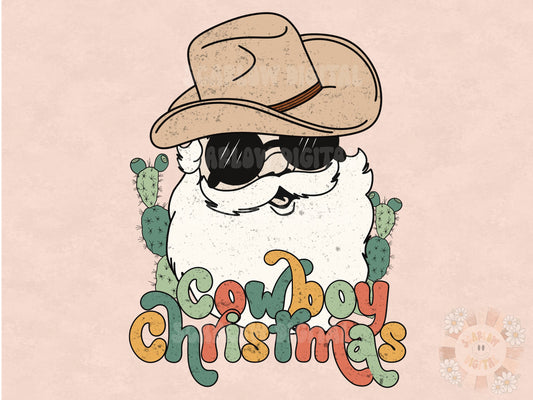 Cowboy Christmas PNG-Western Sublimation Digital Design Download-Christmas png, western png, Christmas png, country Christmas png designs