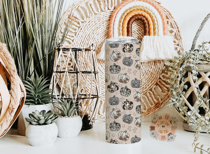 Western Pumpkin Tumbler Wrap PNG-Fall Sublimation Digital Design Download-cowhide pumpkin tumbler wrap, western tumbler wrap, country png