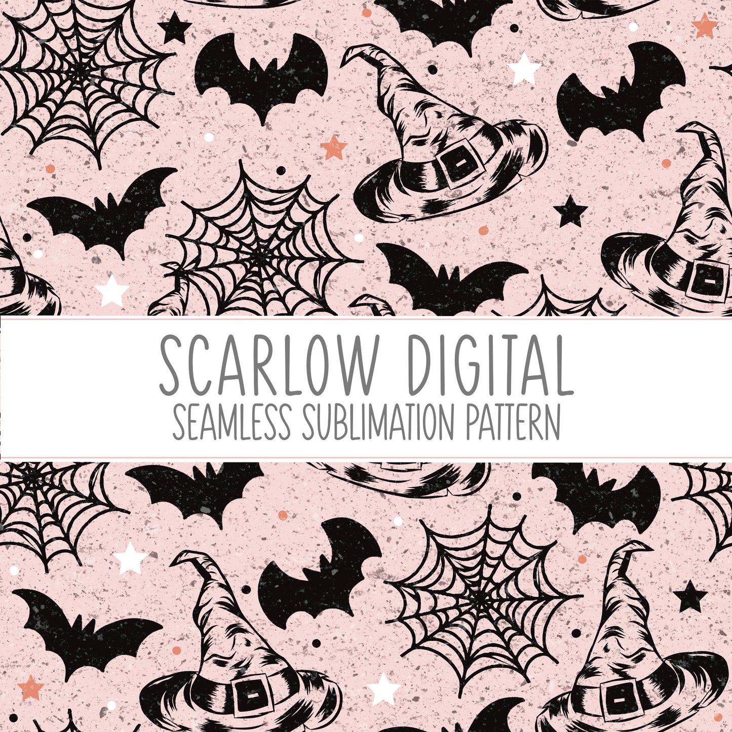 Spooky Bat Seamless Pattern-Halloween Sublimation Digital Design Download-Halloween seamless pattern, spooky sublimation, fall seamless file