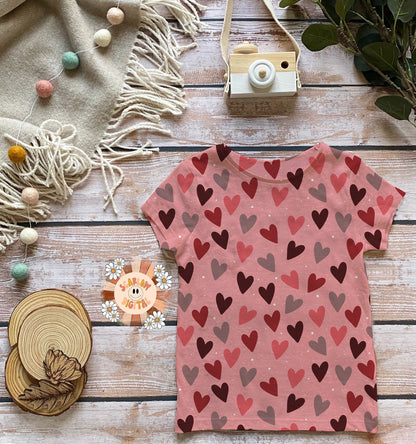 Hearts Seamless Pattern-Valentines Day Sublimation Digital Design Download-boho seamless pattern, girly sublimation, valentines seamless