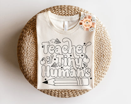 Teacher of Tiny Humans SVG, school teacher png, back to school SVG, SVG for teachers, pencil png, Cricut cut files, teacher tshirt designs