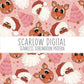 Santas Reindeer Seamless Pattern-Christmas Sublimation Digital Design Download-Santa claus seamless pattern, holiday sublimation designs