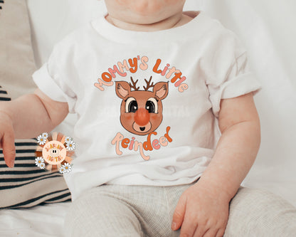 Mommys Little Reindeer PNG-Christmas Sublimation Digital Design Download-Santa claus png, png for kids, little girl png, boho Christmas png