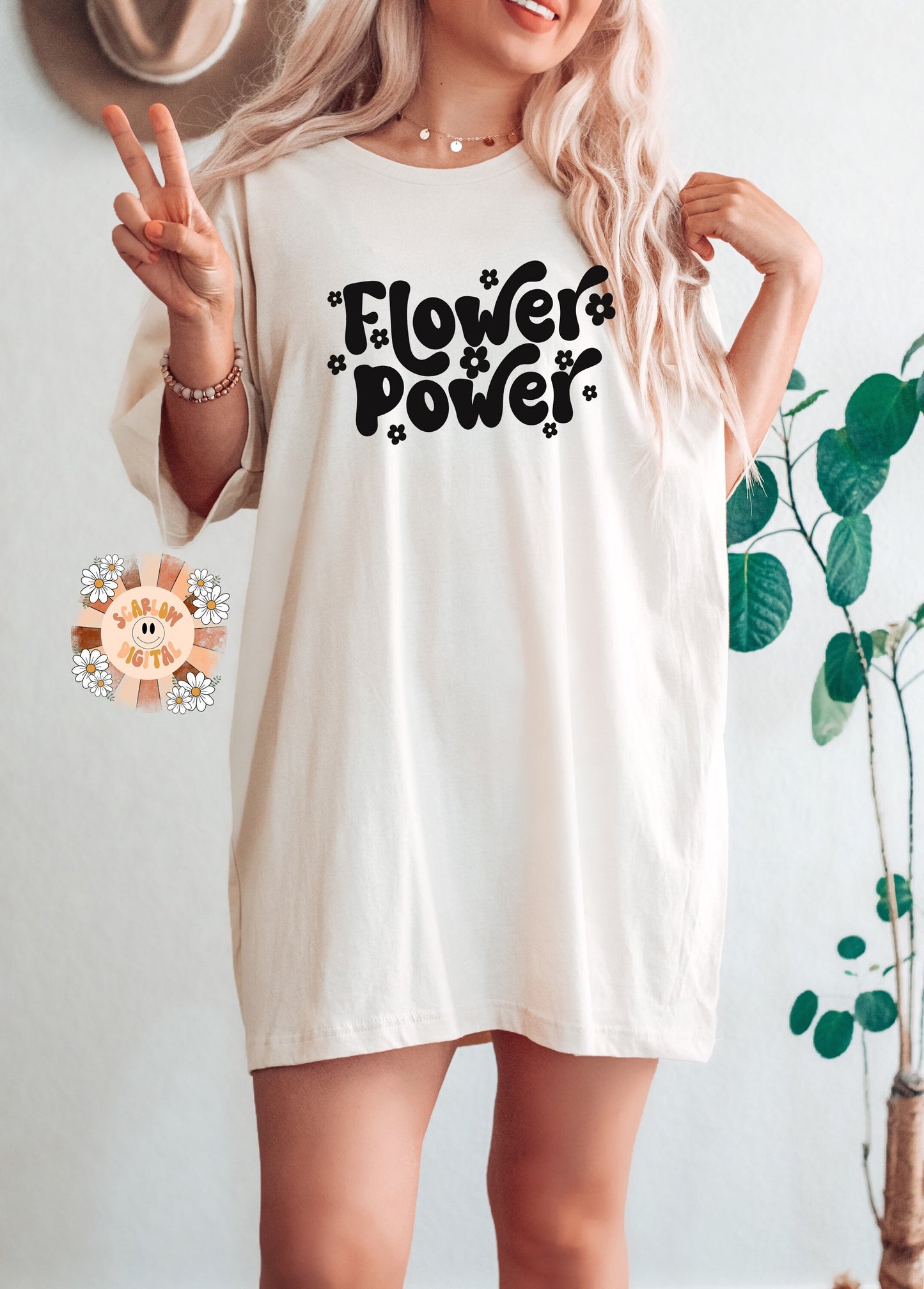 Flower Power SVG-Floral Cricut Cut File Digital Design Download-groovy SVG, hippie SVG, flower girl png, Cricut cut file, retro svg design