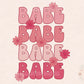 Floral Babe PNG-Valentines Day Sublimation Digital Design Download-Happy Valentines Day PNG, xoxo png, boho valentine png, mini png design