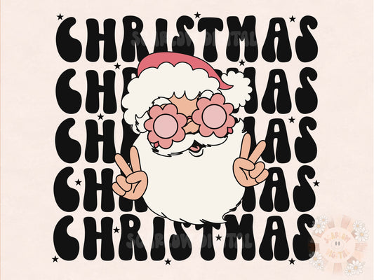 Merry Christmas PNG-Santa claus png, happy holidays png, girl Christmas png, winter png, groovy Christmas png, reindeer png, christmas png