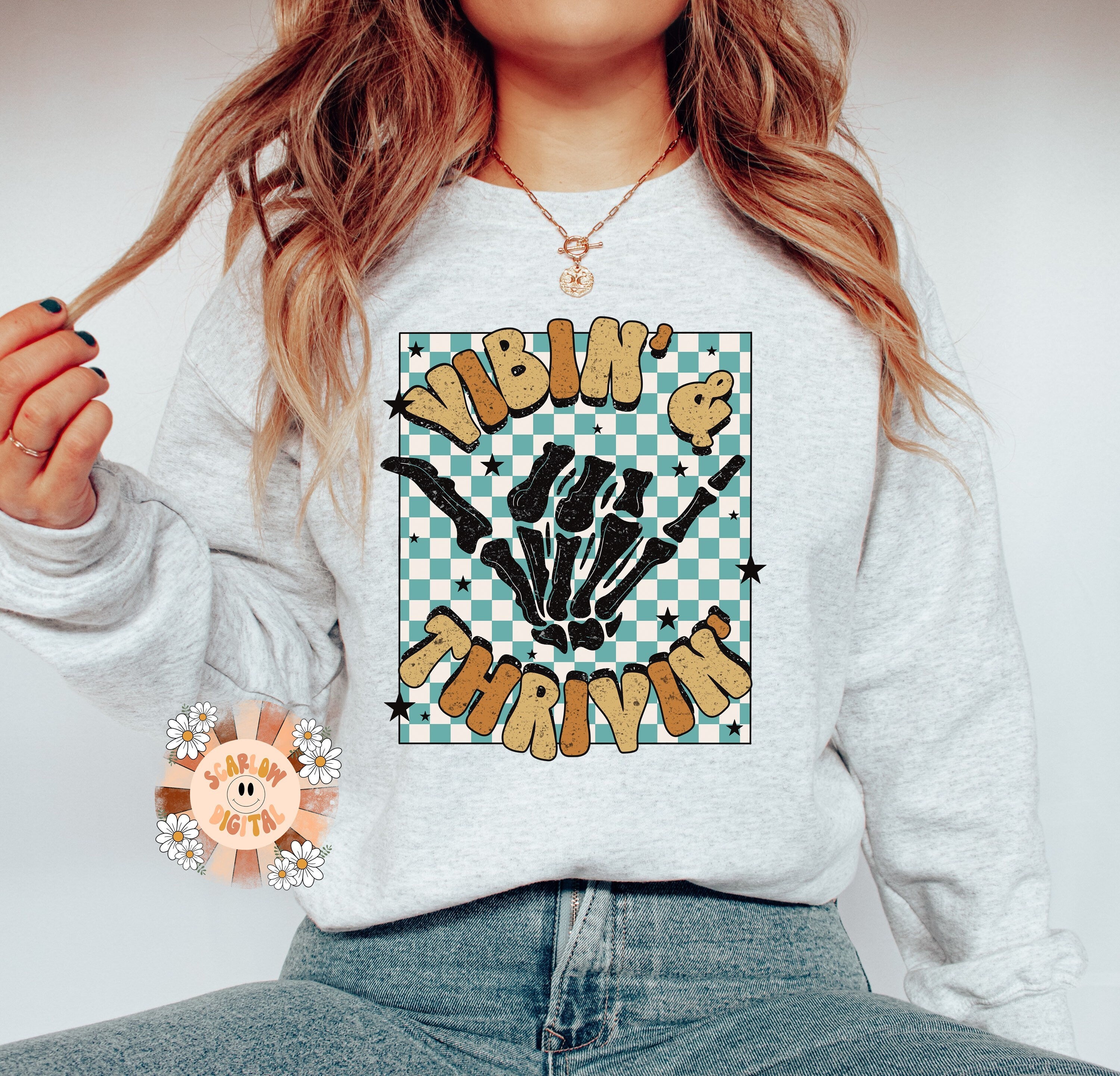 Vibin and Thrivin PNG-Skeleton Sublimation Digital Design Download- go ...