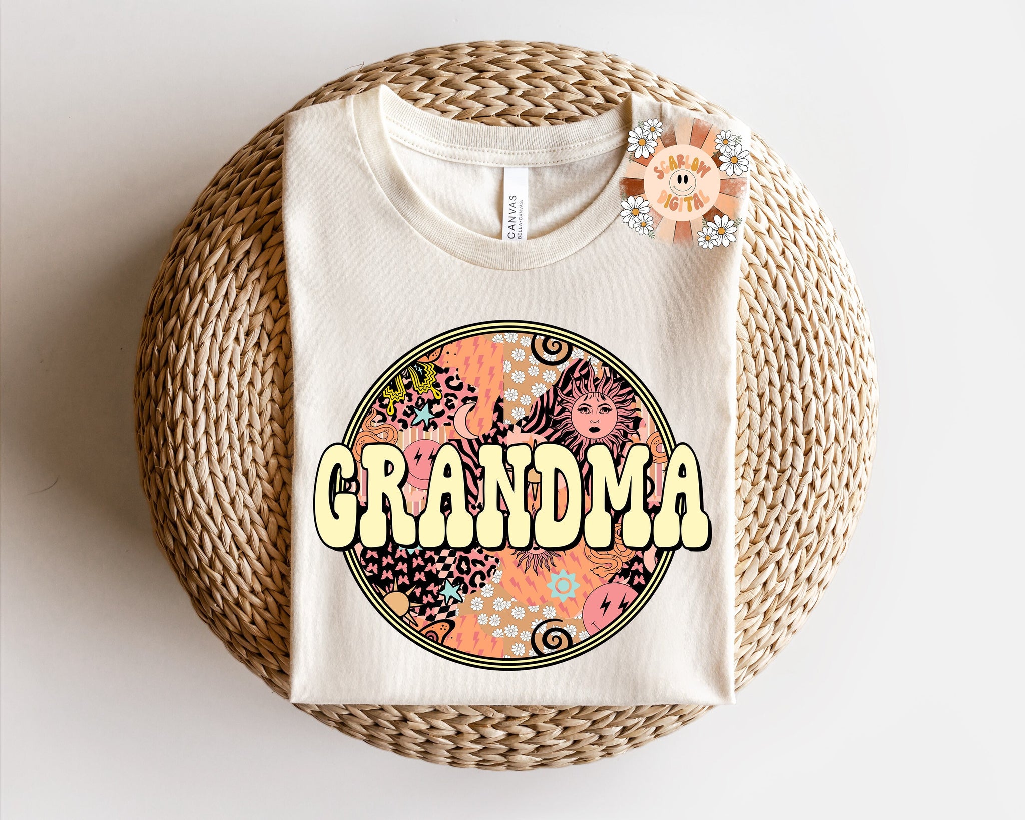 Grandma PNG-Bohemian Sublimation Digital Design Download-boho png desi ...