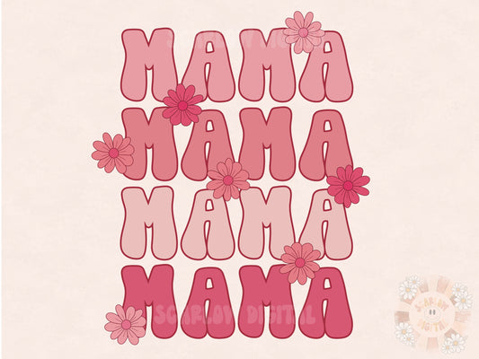 Floral Mama PNG-Valentines Day Sublimation Digital Design Download-Happy Valentine's Day PNG, xoxo png, boho valentine png, mama png design