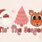 Tis the Season PNG-Christmas Sublimation Digital Design Download-reindeer png, Santas reindeer png, Santa Claus png, boho Christmas png