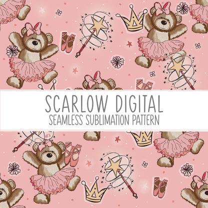 Teddy Bear Seamless Pattern-Valentines Day Sublimation Digital Design Download-valentines seamless pattern, dance sublimation designs