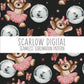 Dancing Bear Seamless Pattern-Disco Ball Sublimation Digital Design Download-disco Bear seamless pattern, retro valentines seamless pattern