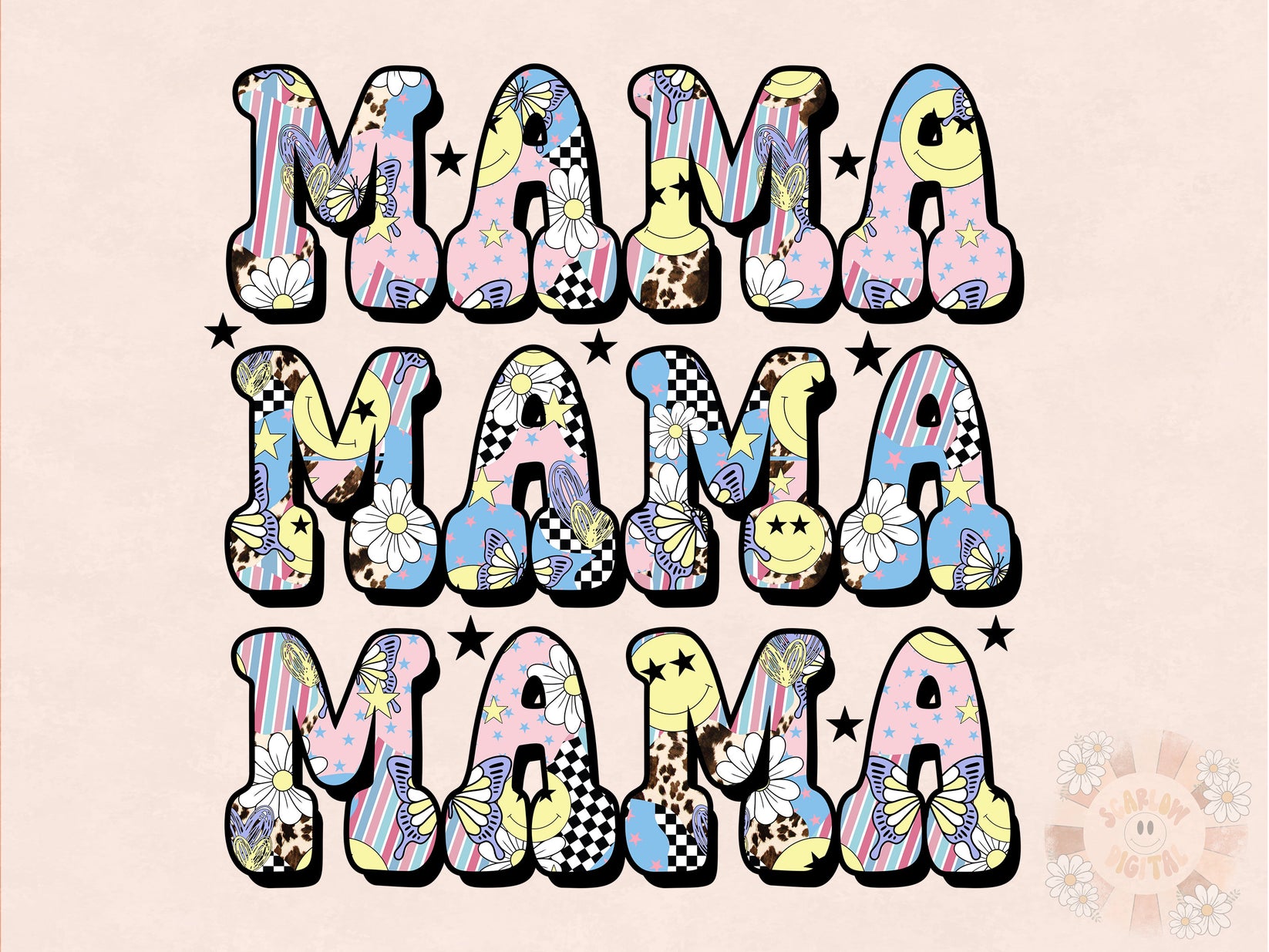 Mama PNG-Retro Sublimation Digital Design Download-png for moms, new m ...