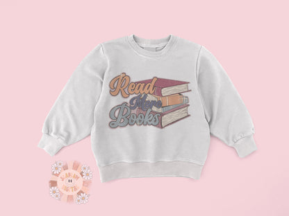 Read More Books PNG-Vintage Sublimation Digital Design Download-png for readers, book lovers png, book club tshirt design, retro sublimation