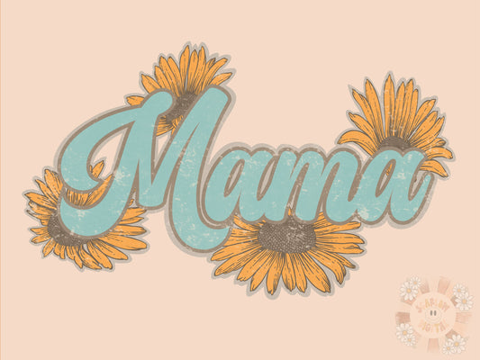 Mama PNG-Sunflower Sublimation Digital Design Download-floral mama png, flowers png, mama tshirt designs, vintage mama png, png for moms