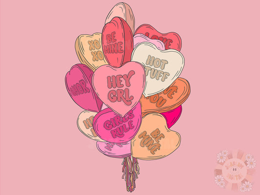 Heart Balloons PNG-Valentines Day Sublimation Digital Design Download-Valentines day png, girly sublimation, boho valentine png designs