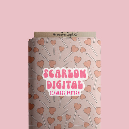 Sucker Seamless Pattern-Valentines Day Sublimation digital design download- valentine fabric pattern, boho sublimation, hearts seamless