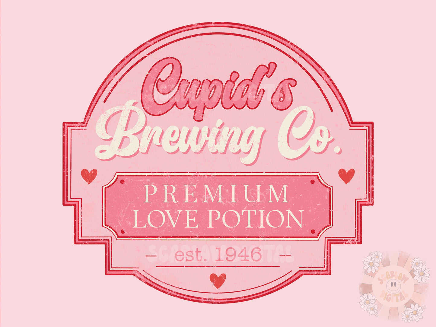 Cupids Brewing Company PNG-Valentines Day Sublimation Digital Design Download-boho vday png, love sublimation, png for women, girly png
