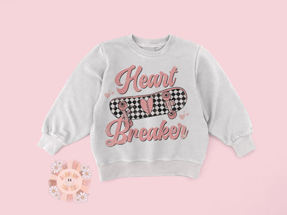 Heartbreaker PNG-Valentines Day Sublimation Digital Design Download-skateboard png, little girl png, vday girl png, xoxo png, be mine png