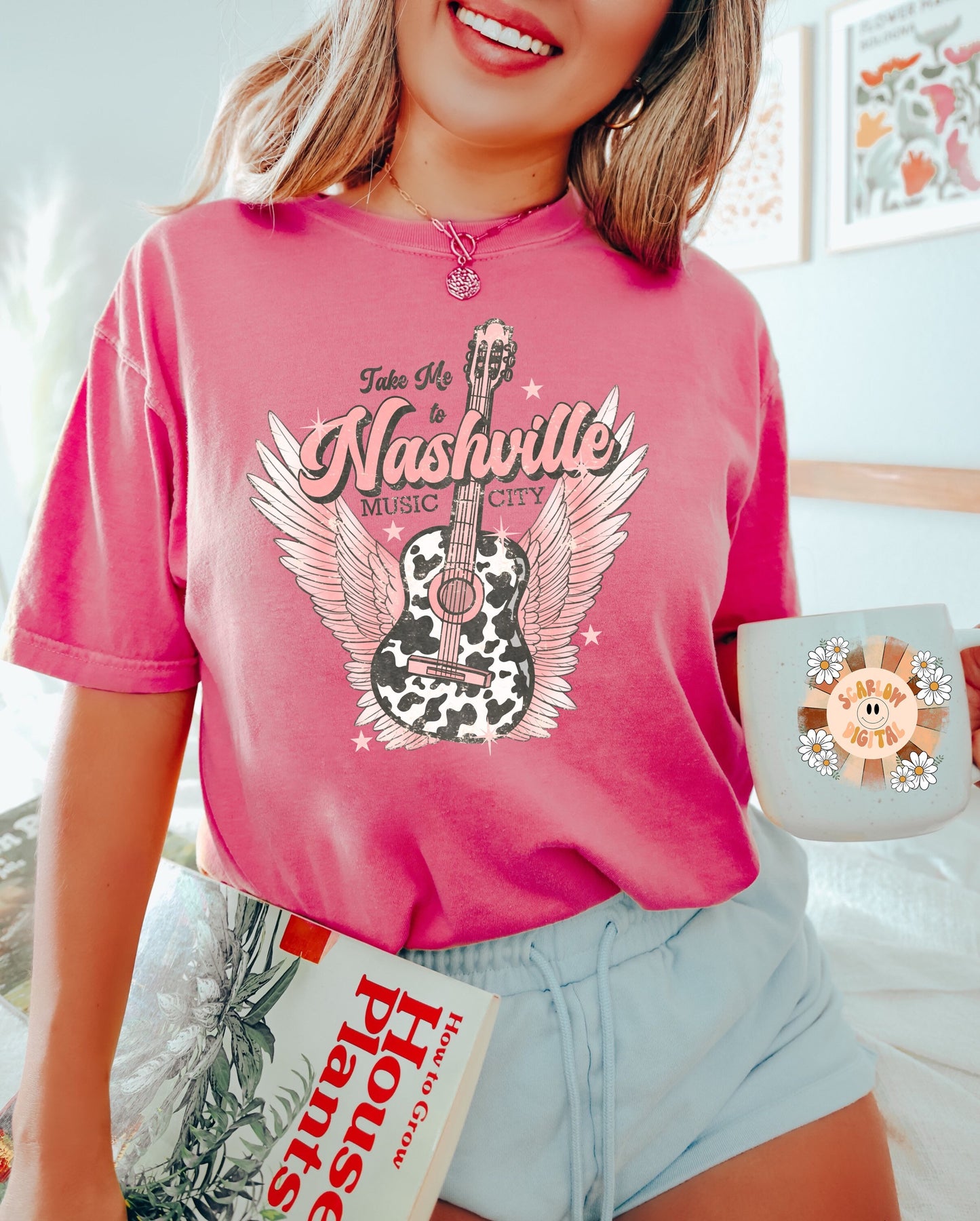 Take Me To Nashville PNG-Music City Sublimation Digital Design Download-country music png, Nashville Tennessee png, western png, guitar png