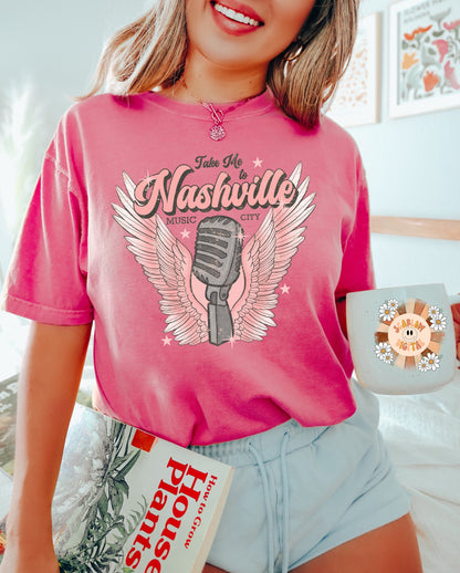 Take Me To Nashville PNG-Music City Sublimation Digital Design Download-country music png, Nashville Tennessee png, western png, singer png