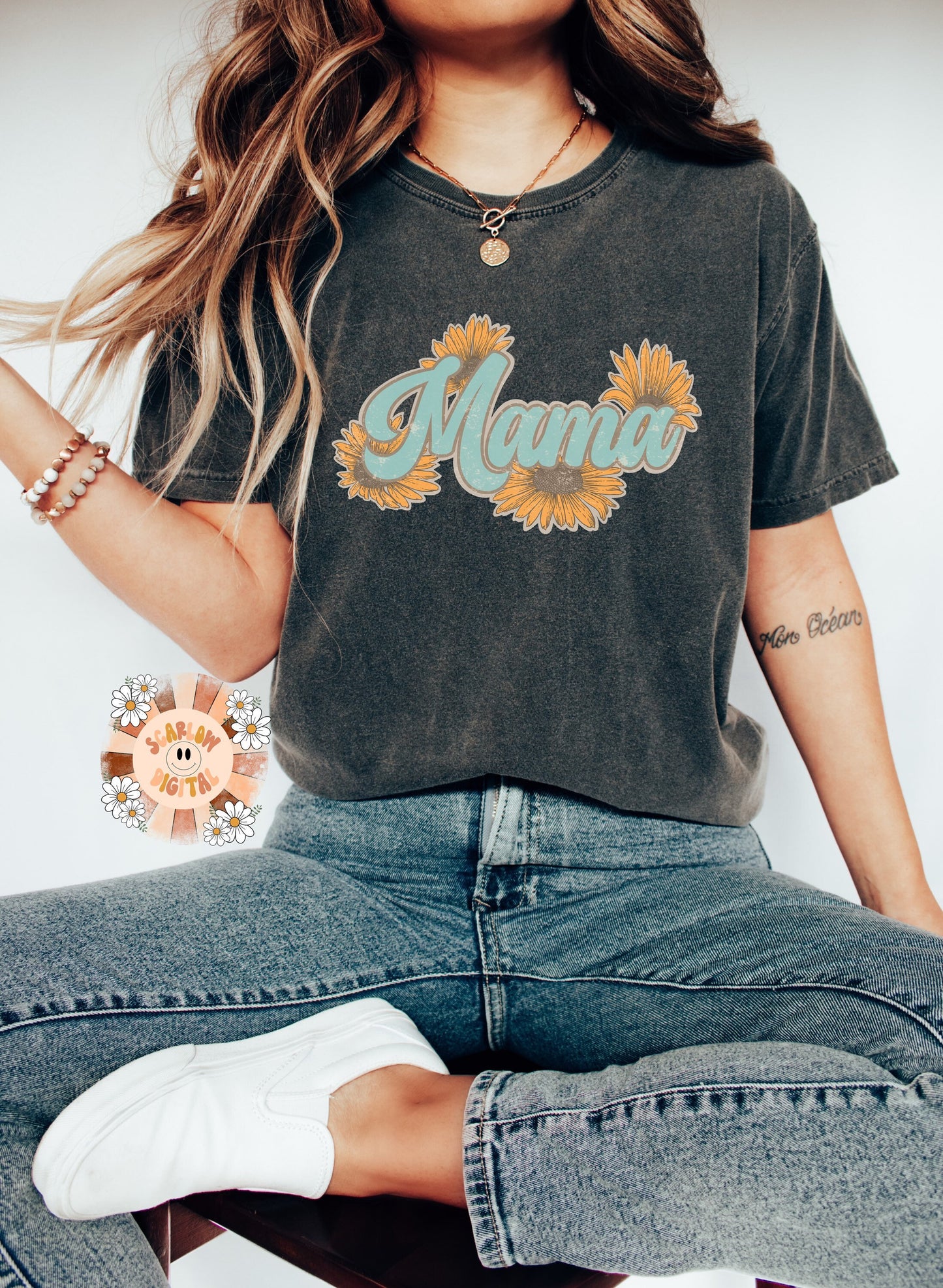 Mama PNG-Sunflower Sublimation Digital Design Download-floral mama png, flowers png, mama tshirt designs, vintage mama png, png for moms