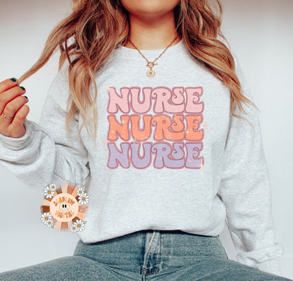 Nurse PNG-Vintage Sublimation Digital Design Download-retro nurse png, nurse tshirt design, boho nurse png, png for nurses, healthcare png