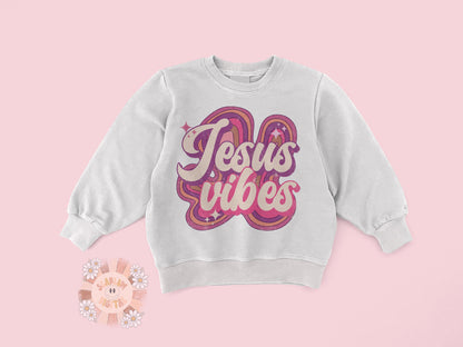 Jesus Vibes PNG-Retro Sublimation Digital Design Download-groovy png, Christian tshirt design, hippie png, Jesus tshirt png, bible png