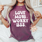 Love More Worry Less SVG, Valentines Day SVG, boho SVG, cute vday svg, love svg, xoxo svg, vday svg, kisses svg, heart svg, cupid svg