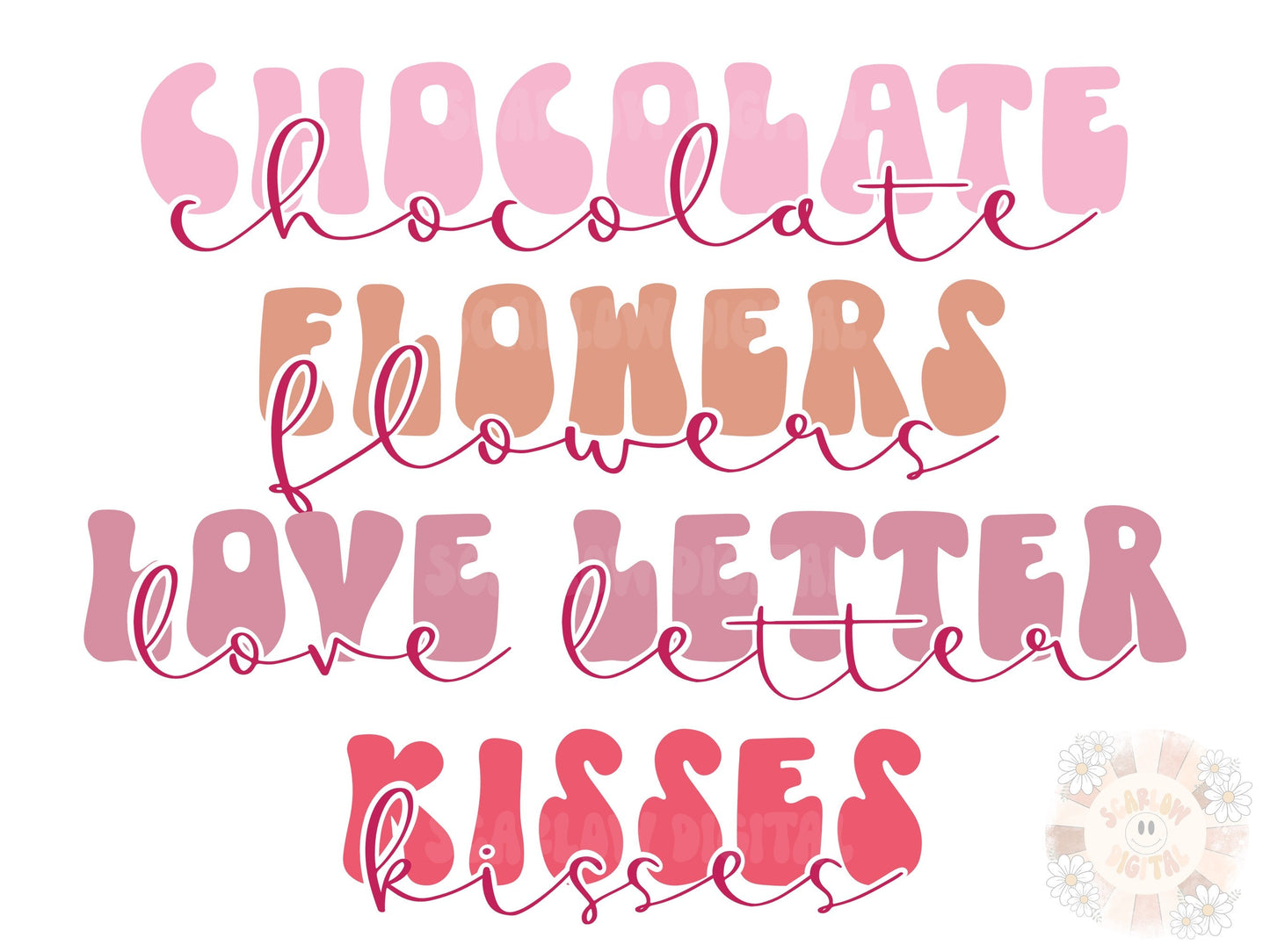 Valentine's Day PNG Sublimation Digital Design Download, chocolates png, kisses png, flowers png, love letters png, vday tshirt png design