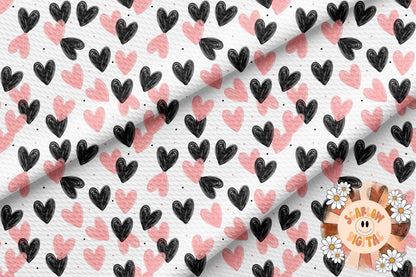 Doodle Hearts Seamless Pattern-Valentine's Day Sublimation Digital Design Download-xoxo seamless pattern, vday sublimation, hearts seamless