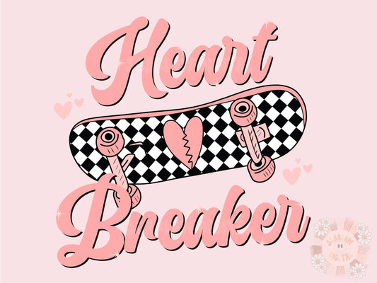 Heartbreaker PNG-Valentines Day Sublimation Digital Design Download-skateboard png, little girl png, vday girl png, xoxo png, be mine png