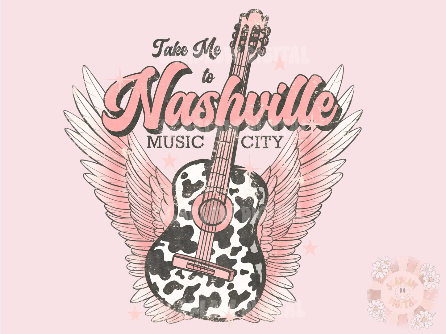 Take Me To Nashville PNG-Music City Sublimation Digital Design Download-country music png, Nashville Tennessee png, western png, guitar png