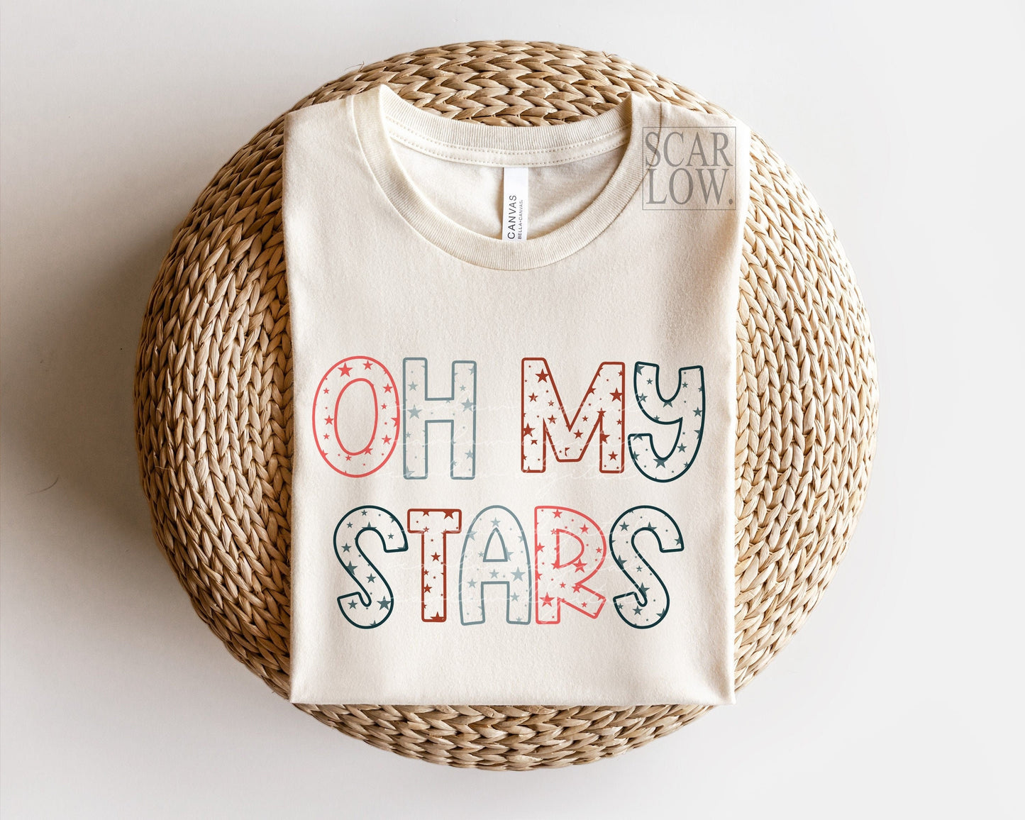 Oh My Stars July 4th Sublimation Design Download, Fourth of July PNG, Independence Day png, red white and blue stars png, July 4th designs