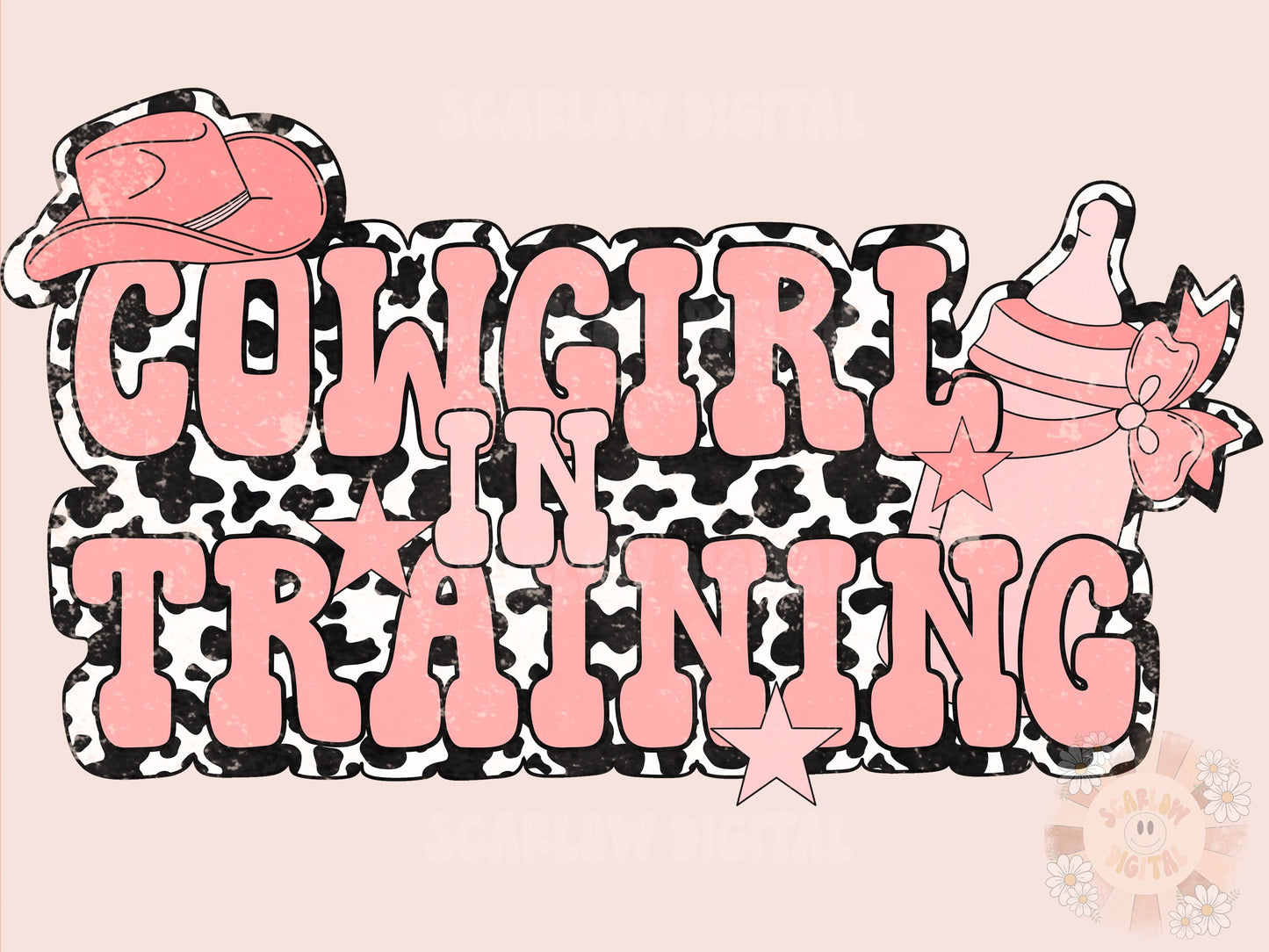 Cowgirl in Training PNG-Western Sublimation Digital Design Download-baby girl png, newborn girl png, baby bottle png, cowgirl png design