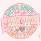 Cupids Candy PNG-Valentines Day Sublimation Digital Design Download-Valentines day candy png, lollipop png, heart sucker png, candy png