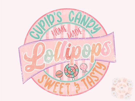 Cupids Candy PNG-Valentines Day Sublimation Digital Design Download-Valentines day candy png, lollipop png, heart sucker png, candy png