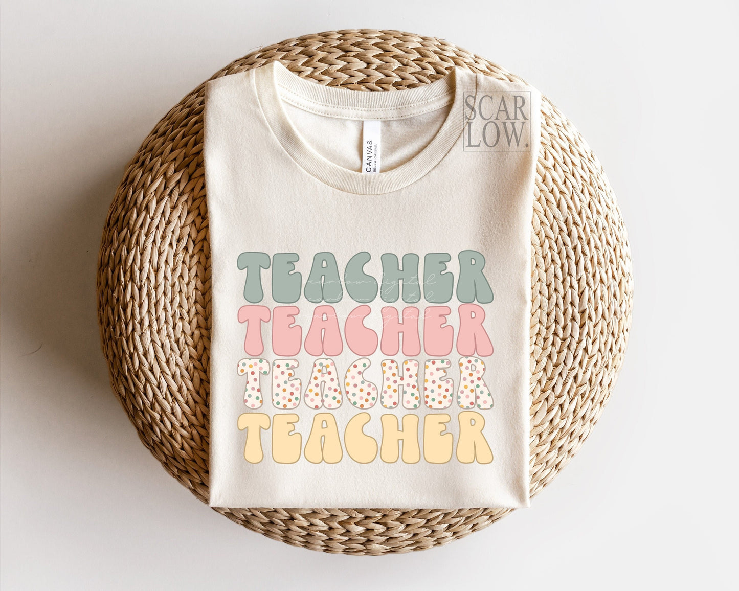 Teacher PNG Print File For Sublimation or Print, boho teacher png, retro sublimation, boho designs, vintage teacher design, Teacher png