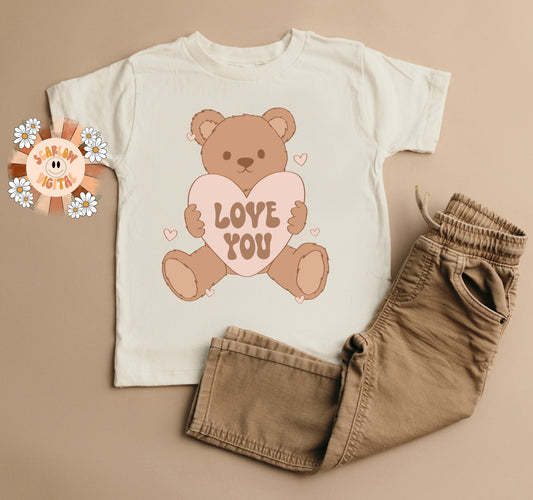 Teddy Bear PNG-Valentine’s Day Sublimation Digital Design Download-little boy png, boy vday png, love you png, boho valentine png, xoxo png