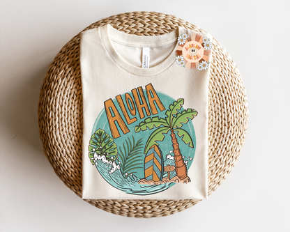 Aloha PNG-Hawaiian Sublimation Digital Design Download-Beachy vibes png, ocean png, palm trees png, summer png, vacay png, sunny days png