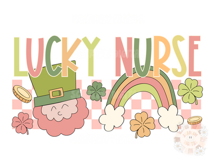 Lucky Nurse PNG-Saint Patrick’s Day Sublimation Digital Design Download-leprechaun png, rainbow png, lucky png, magic png, Irish png designs