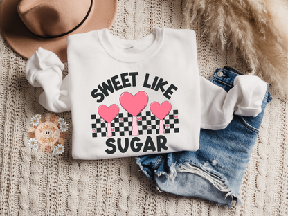 Sweet Like Sugar PNG-Valentine's Day Sublimation Digital Design Download-heart sucker png, xoxo png, love png designs, sugar pie png design