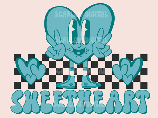 Sweetheart PNG-Valentine's Day Sublimation Digital Design Download-hearts png, rocker png, checkered png, vday PNG Design, xoxo love png