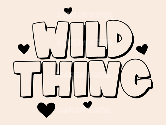 Wild Thing SVG-Valentine’s Day Cricut Cut File-vday SVG, heart SVG, xoxo svg, love svg, cupid svg, heartbreaker svg, heart throb svg design