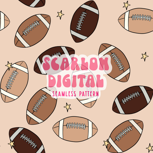 Football Doodles Seamless Pattern-Football Sunday Sublimation Digital Design Download-blue football seamless file, little boy seamless file