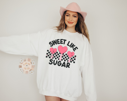 Sweet Like Sugar PNG-Valentine's Day Sublimation Digital Design Download-heart sucker png, xoxo png, love png designs, sugar pie png design