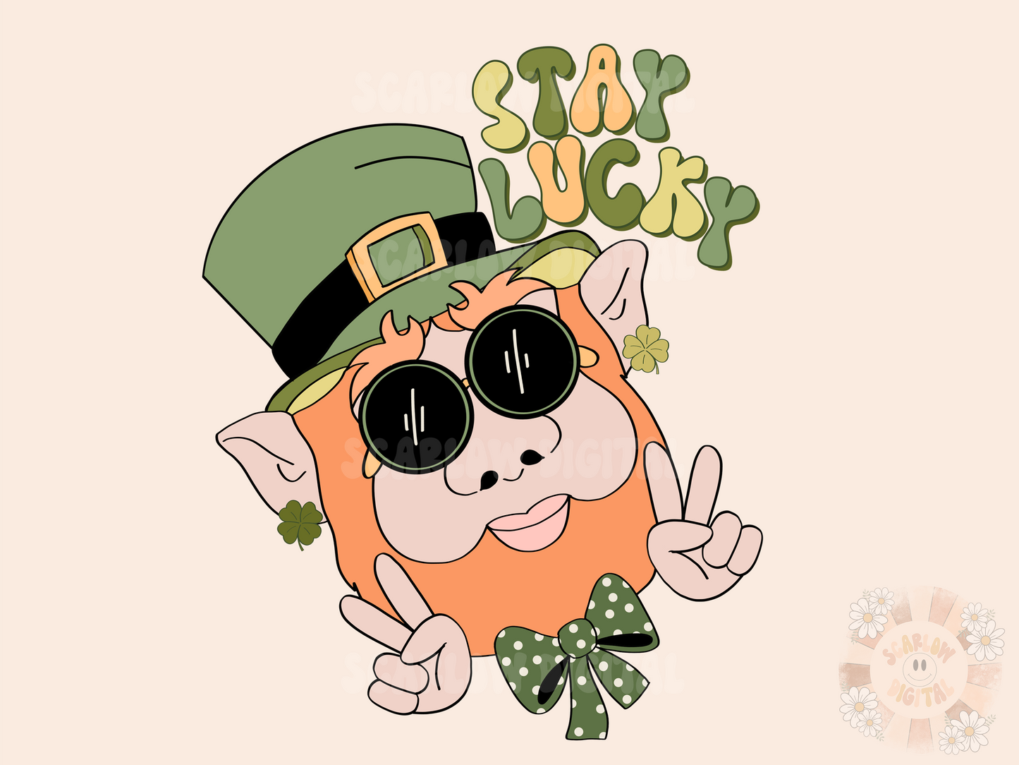 Stay Lucky PNG-Saint Patrick’s Day Sublimation Digital Design Download-clover png, boy st patty day png, little boy png, lucky